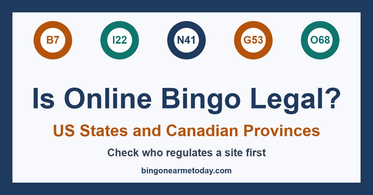 Online bingo legality in the United States and Canada, by state and province