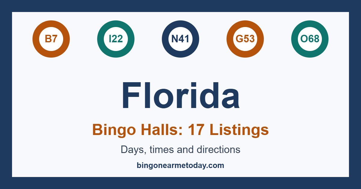 Bingo halls in Florida: 17 listings with days and times