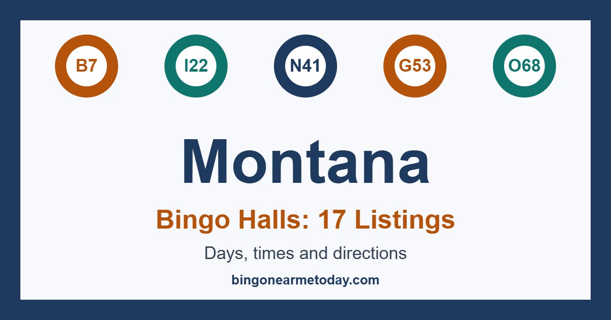 Bingo halls in Montana: 17 listings with days and times