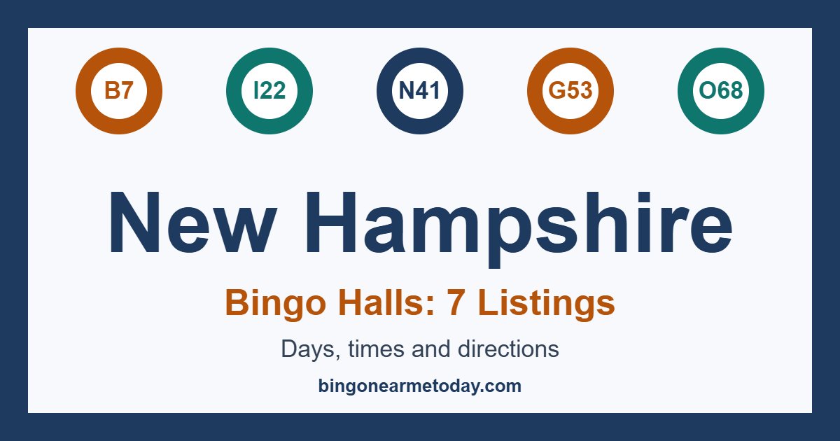 Bingo halls in New Hampshire: 7 listings with days and times