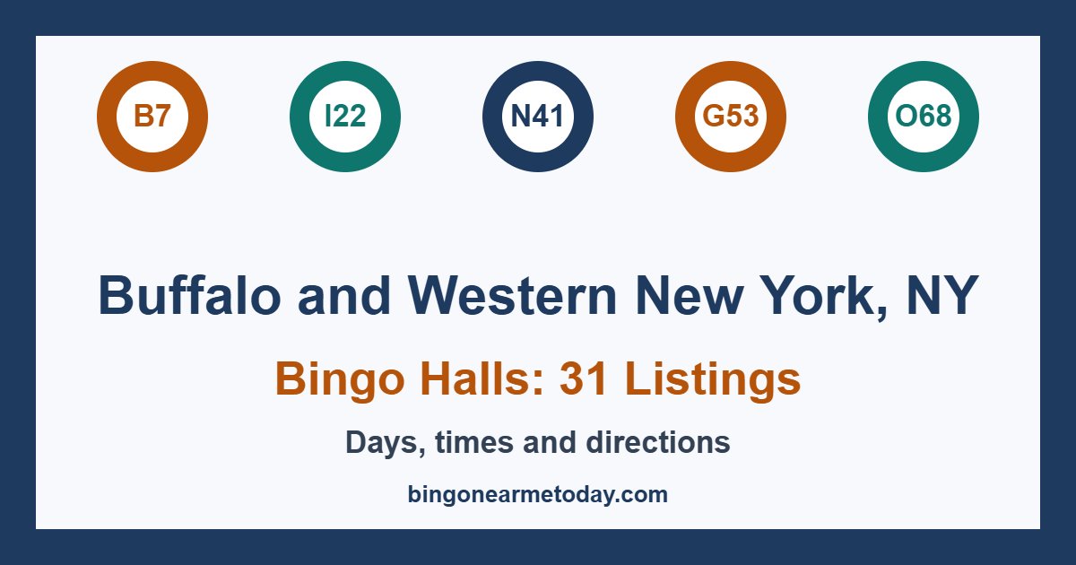 Bingo halls in Buffalo and Western New York, NY: 31 listings with days and times