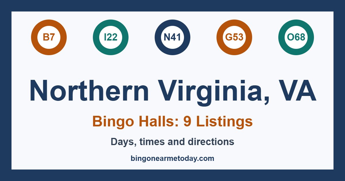 Bingo halls in Northern Virginia, VA: 9 listings with days and times
